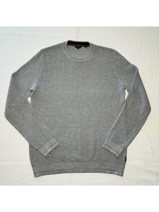 Ted Baker London Other - Ted Baker London Waffle Stitch Crew Neck Sweater Gray Size 4